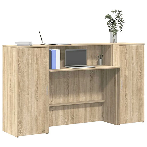 vidaXL Bureau réception chêne sonoma 180x50x103,5 cm bois d'ingénierie