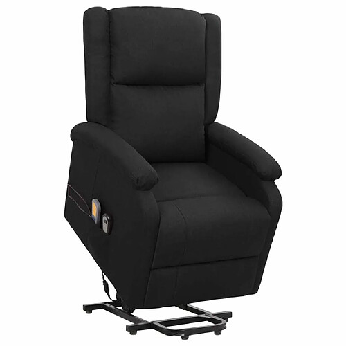 Maison Chic Fauteuil de massage,Fauteuil luxe de relaxation Noir Tissu -MN33518