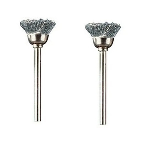 Lot de 2 brosses acier boisseau pour DREMEL - 26150442JA