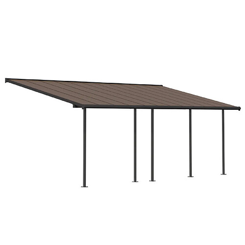 Pergola 22.2m² gris anthracite - 705603 - PALRAM