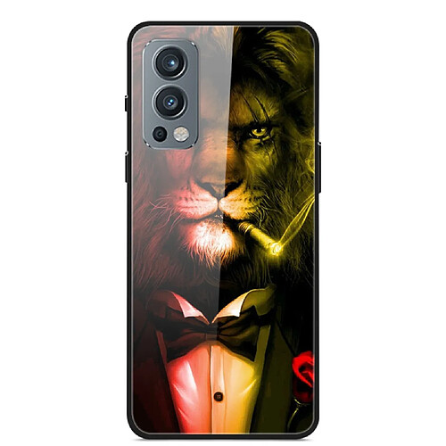 Coque en TPU antichoc avec support costume de lion pour votre OnePlus Nord 2 5G