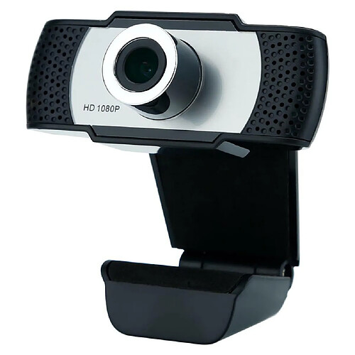 Cadorabo Webcam 1080P en Noir avec microphone Caméra web USB 2.0 clip rotatif