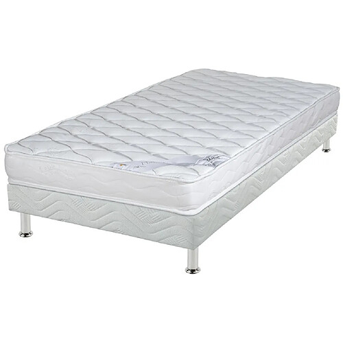 Ebac Matelas Marly + sommier tapissier Omega - 80x190 - Mousse - Hauteur 15 cm