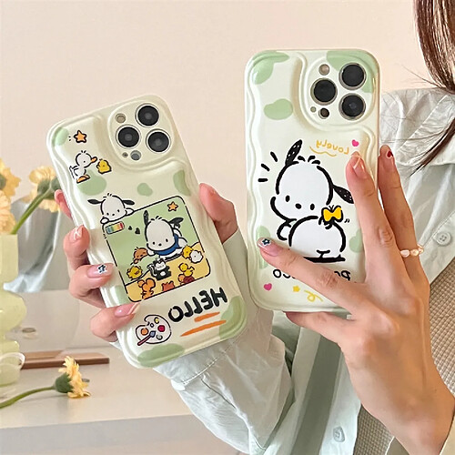 GUPBOO Étui pour iPhone11 Style coréen Pacha chien mignon étui de téléphone portable silicone femmes