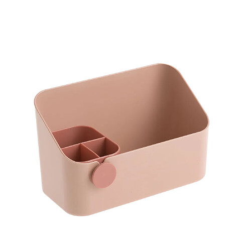 Universal Organiseur de maquillage Boîte de rangement de cosmétique de bureau Commode Divers Bijoux Boîte de finition en plastique de grande capacité Home Office(Rose)