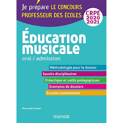 Education musicale : oral, admission, CRPE 2020-2021 · Occasion