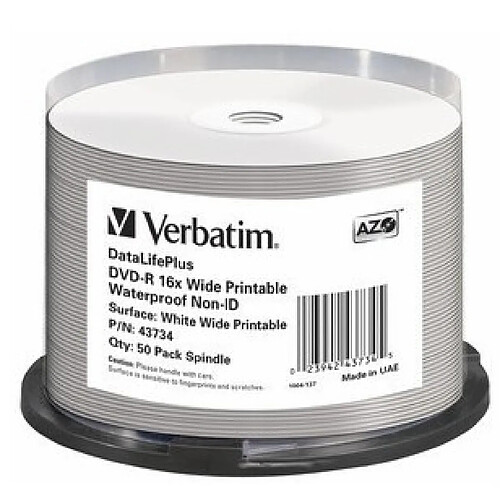 Verbatim DataLifePlus 4,7 Go DVD-R 50 pièce(s)