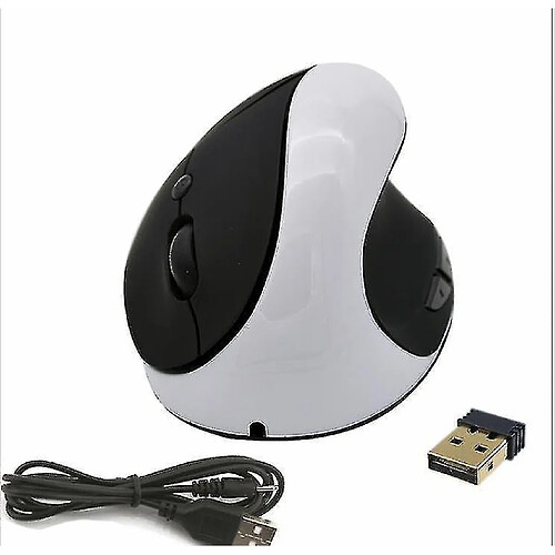 Universal Souris de souris verticale ergonomique sans fil optique pour ordinateur portable PC, blanc