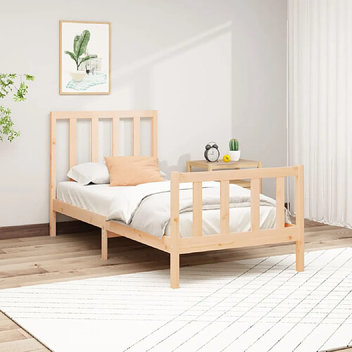 vidaXL Cadre de lit sans matelas 100x200 cm bois massif de pin