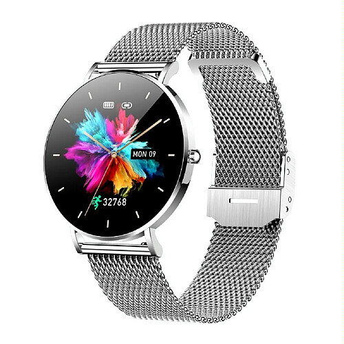 Yonis Montre Connectée Argenté Écran AMOLED 1.3