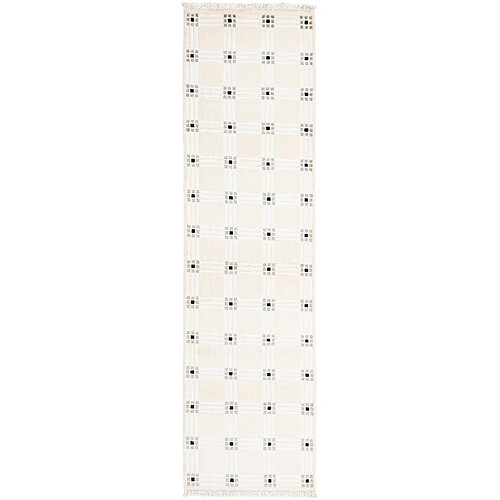 Vidal Tapis de couloir en laine 297x81 beige Darya