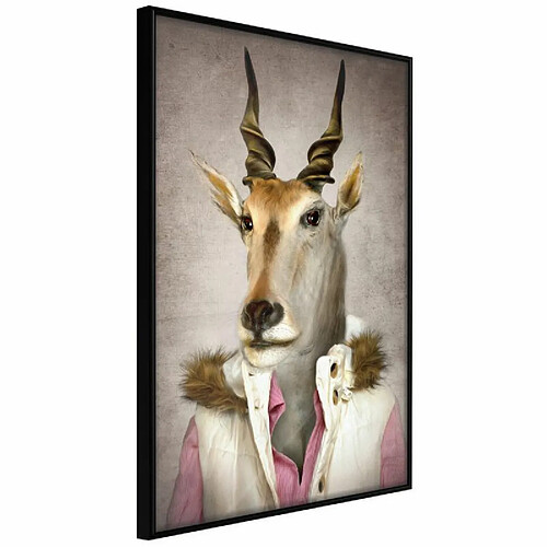 Paris Prix Affiche Murale Encadrée Animal Alter Ego Antelope 40 x 60 cm Noir