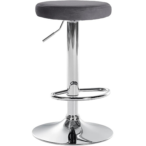 Non Tabouret de bar Ponte velours chrome