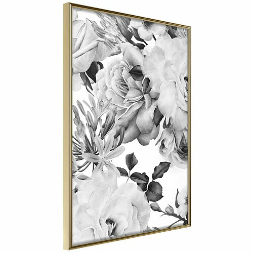 Paris Prix Affiche Murale Encadrée Black and White Nature 40 x 60 cm Or