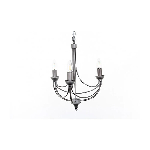 Lumière Chandelier sans abats jours Cirrus Naturel 3 ampoules 46cm