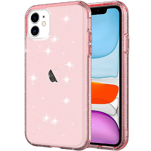 Coque en TPU antichoc Rose transparent pour votre iPhone 11 6.1 pouces