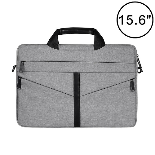 Wewoo Sacoche ordinateur 15,6 pouces respirant sac à bandoulière pour portable de poche zipper avec (gris clair)