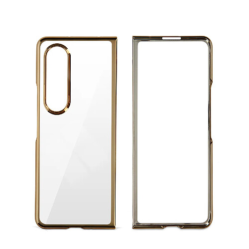 Coque pour Samsung Z Fold 4 Intégrale Dos Transparent Bord Rose Gold Forcell