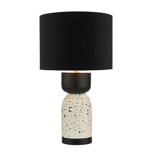 Lumière Lampe de Table Terrazzo & Noir Avec Abat-Jour