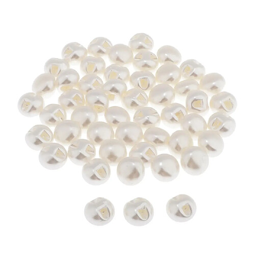 Boutons Blanc Perle Boutons en Plastique DIY