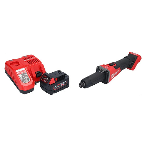 Milwaukee M18 FDGRB-501 Meuleuse droite sans fil 18 V 50 mm Brushless + 1x batterie 5,0 Ah + chargeur