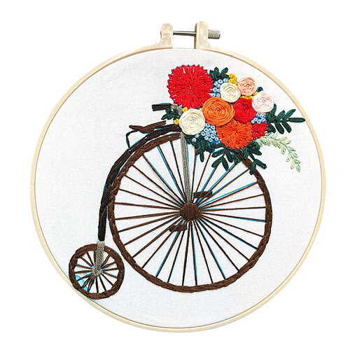 Gamme Complète De Kit De Broderie Avec Motif DIY Hoop Craft Dia. Style De 20 Cm 2