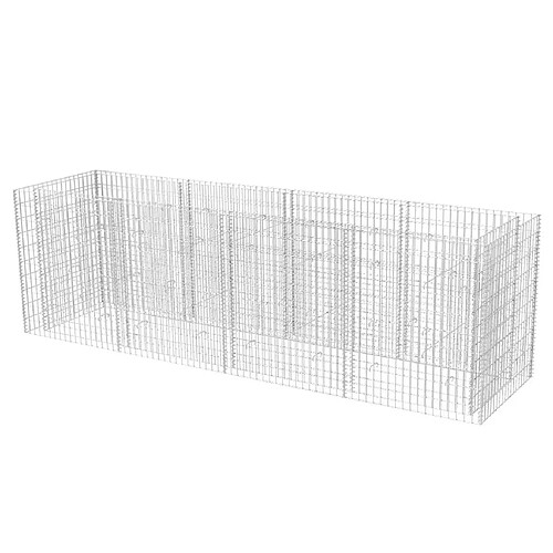 Maison Chic Jardinière,Lit surélevé - Bac à fleurs - pot de fleur à gabion Acier 360x90x100 cm -GKD29686