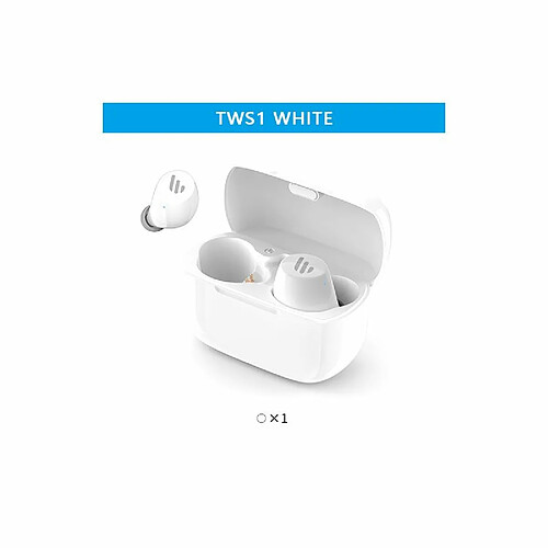 Écouteurs D'Origine Edifier Tws1 Tws Bluetooth 5.0 Aptx Touch Control Ipx5 Écouteurs Ergonomiques Sans Fil Blanc