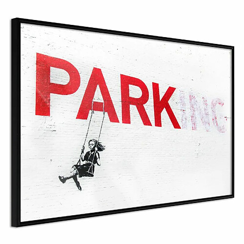 Paris Prix Affiche Murale Encadrée Banksy Parking 45 x 30 cm Noir