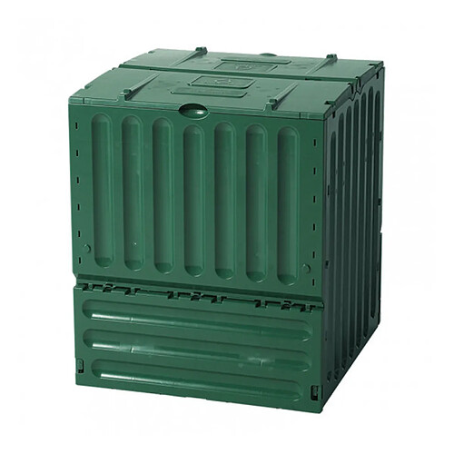 Composteur écologique Graf Eco King 70x70x83 cm de 400 litres avec système de ventilation et parois thermiques, couleur vert