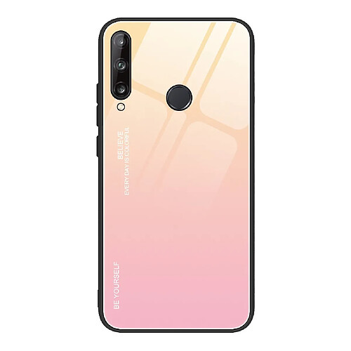 Coque en TPU dégradé de couleur or/rose pour votre Huawei P40 lite E/Y7p