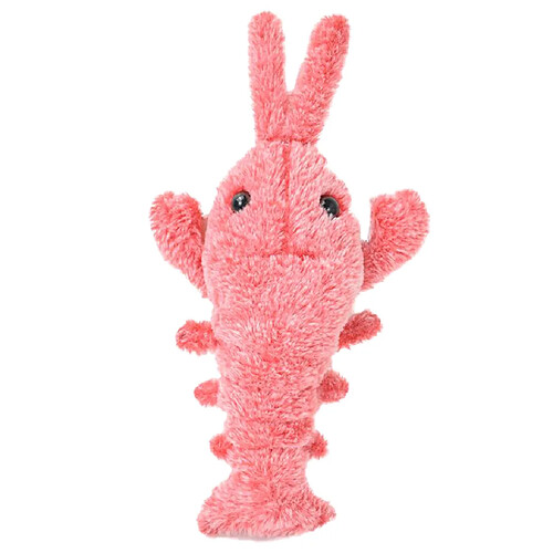 Réaliste Flop Homard Jouet pour Chat, USB Rechargeable Motion Chaton Jouet, Drôle Wiggle Homard, Parfait pour Coups de Pied, À mâcher