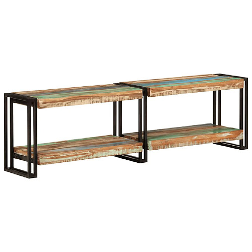 vidaXL Meuble TV 140x30x40 cm bois massif de récupération