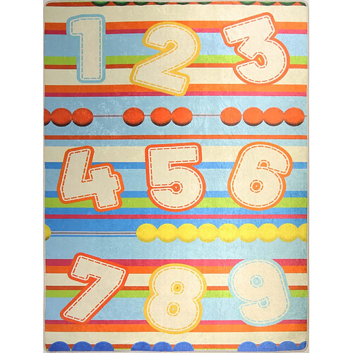 Mani Textile Tapis Enfant NUMBER