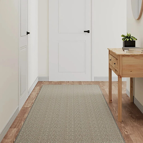 vidaXL Tapis de couloir aspect sisal argenté 80x250 cm