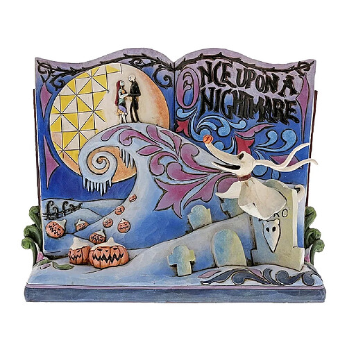 Enesco Jim Shore Disney Traditions The Nightmare Before Christmas Storybook Figurine en résine de pierre Multicolore 16 cm