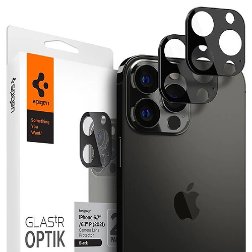 spigen optik.tr pack de 2 protecteurs d appareil photo iphone 13 pro / 13 pro max coque graphite