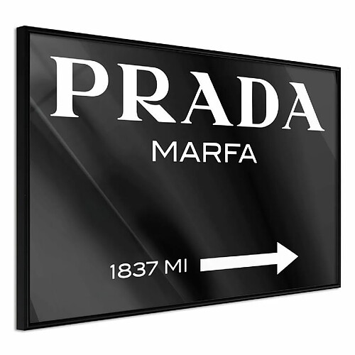 Paris Prix Affiche Murale Encadrée Prada Black 60 x 40 cm Noir