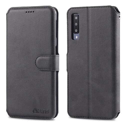 Wewoo Housse Coque Pour Galaxy A50 AZNS Étui en cuir PU avec support et fentes cartes et cadre photo noir