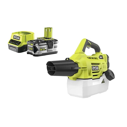 Pack RYOBI Brumisateur RYOBI 18V One Plus 2L - RY18FGA-0 - 1 batterie 18V 5.0Ah - 1 chargeur rapide 2.0Ah RC18120-150