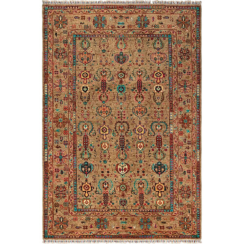 Vidal Tapis de laine 305x204 brun Torkman