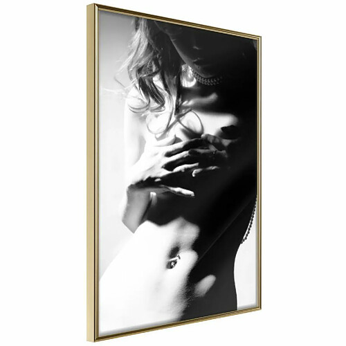 Paris Prix Affiche Murale Encadrée Feminine Beauty 40 x 60 cm Or