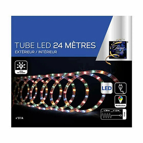 Feeric Christmas Guirlande lumineuse extérieur Tube LED 8 fonctions 24 m Multicolore