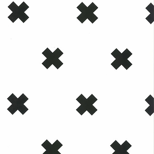 Noordwand Papier peint Fabulous World Cross blanc et noir