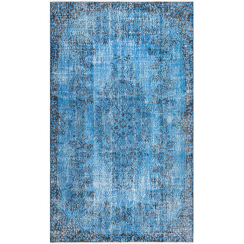 Vidal Tapis de laine 274x165 Bleu Ultra Vintage