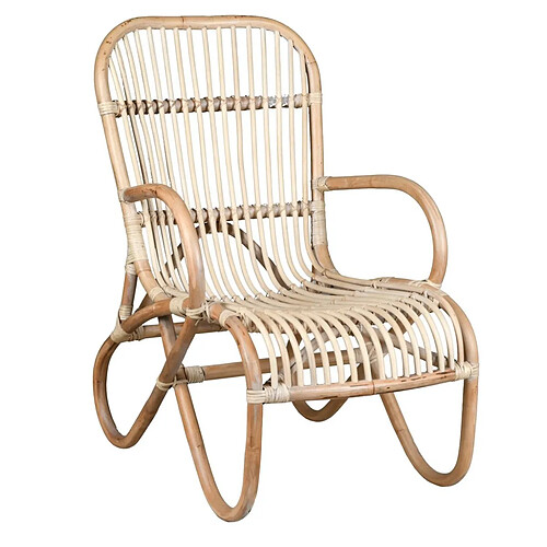 Aubry Gaspard Fauteuil cocooning en rotin naturel.