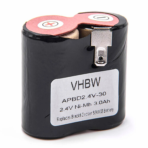 Vhbw Batterie NI-MH 3000mAh pour BLACK & DECKER Classic HC400 remplace 520102