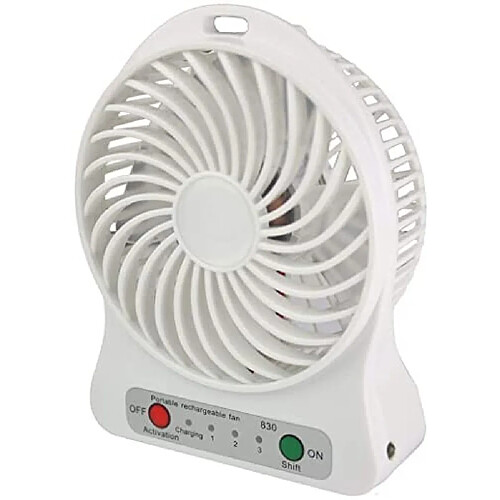 Ventilateur Rechargeable Lifemax Petit mais Puissant, Lumière Compacte Silencieuse Portable