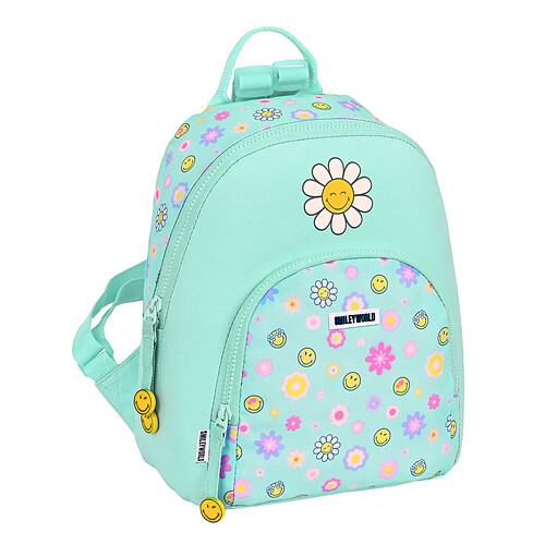 Sac à dos enfant Smiley Summer fun Mini Turquoise (25 x 30 x 13 cm)