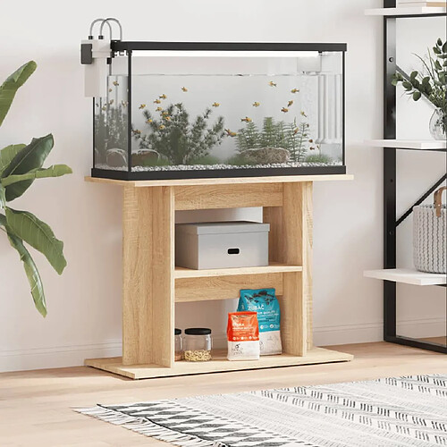 vidaXL Support pour aquarium chêne sonoma 80x35x60cm bois d'ingénierie